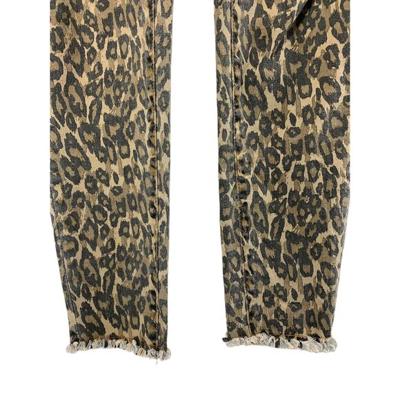 Easel‎ Womens Jeans Size Medium 28" W Skinny Destroyed Animal Print Raw Hem - Picture 6 of 9